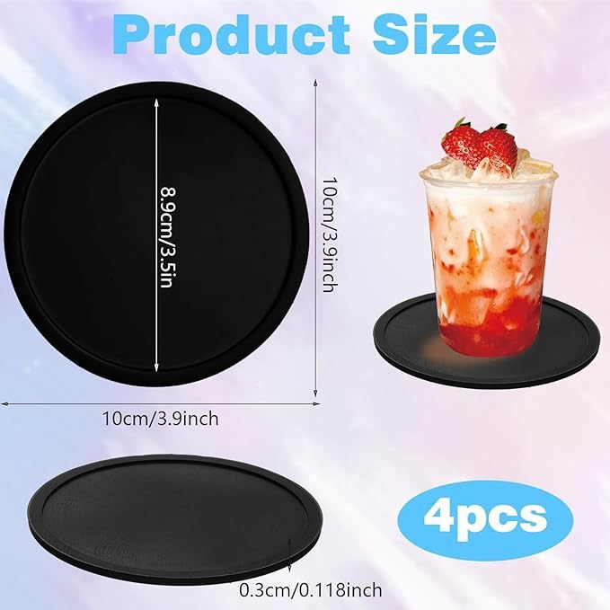Round Non-Slip Silicone Coaster detail image 3