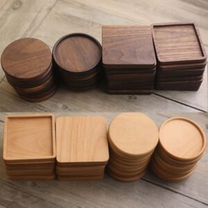 Custom Engraved Solid Wood Coaster main image 1