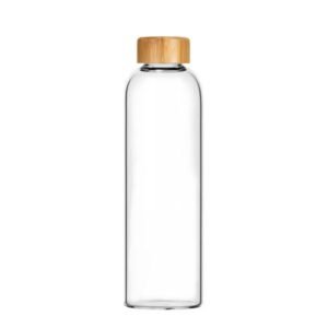 Borosilicate Glass Water Bottle with Bamboo Lid and Carry Loop main image 4