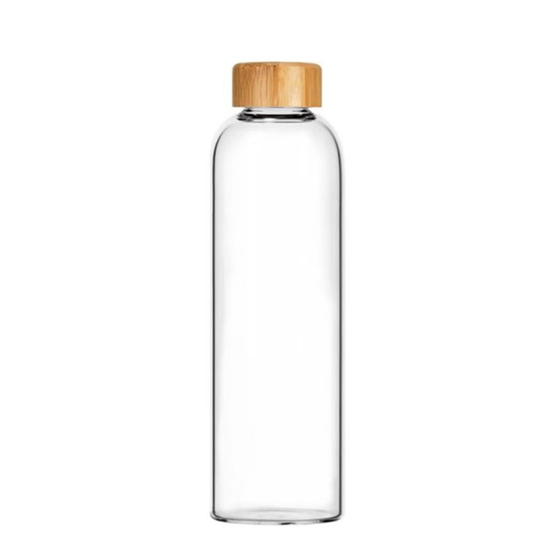 Borosilicate Glass Water Bottle with Bamboo Lid and Carry Loop main image 4