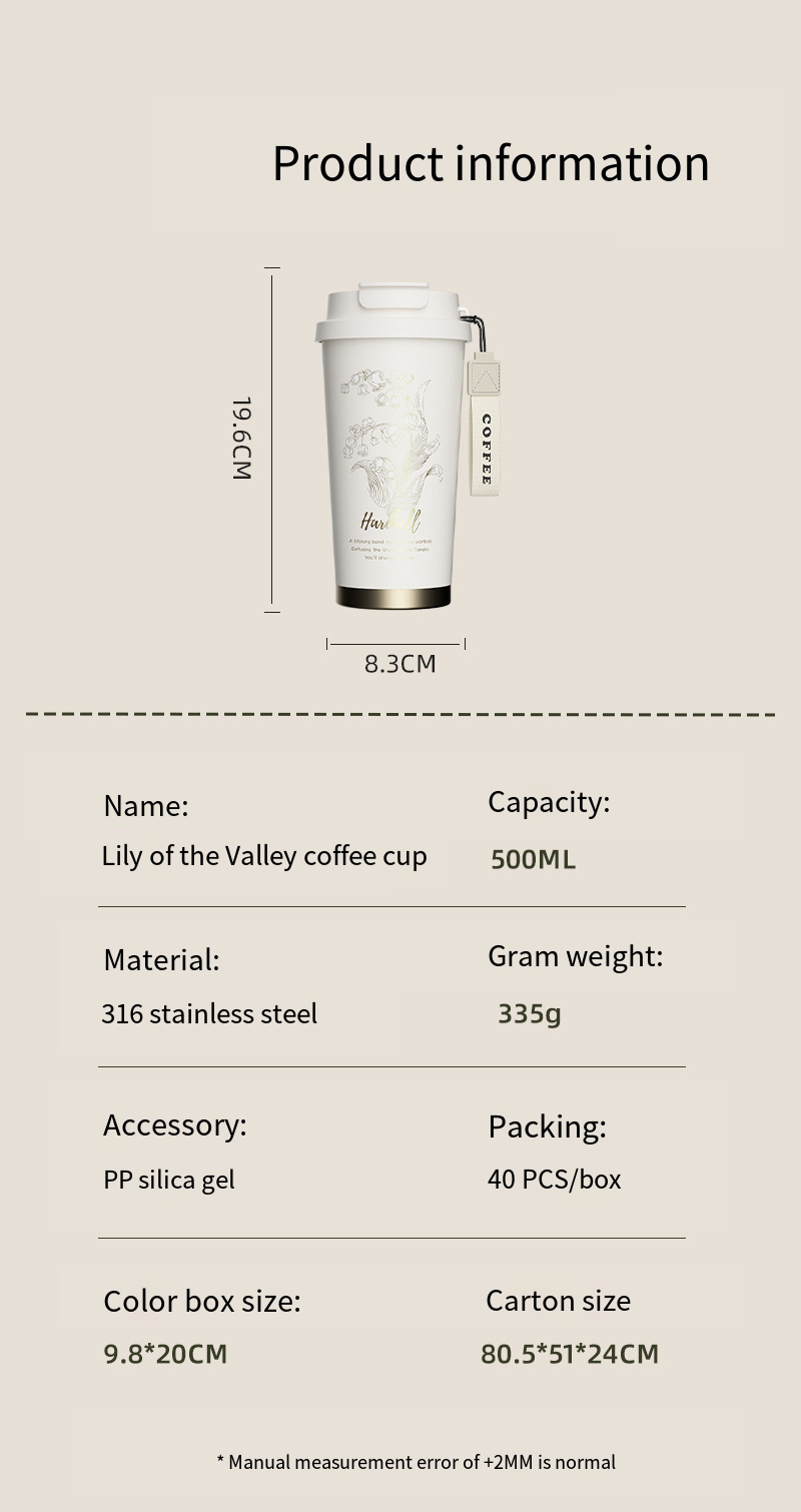 316 Stainless Steel 3-in-1 Insulated Coffee Cup detail image 10