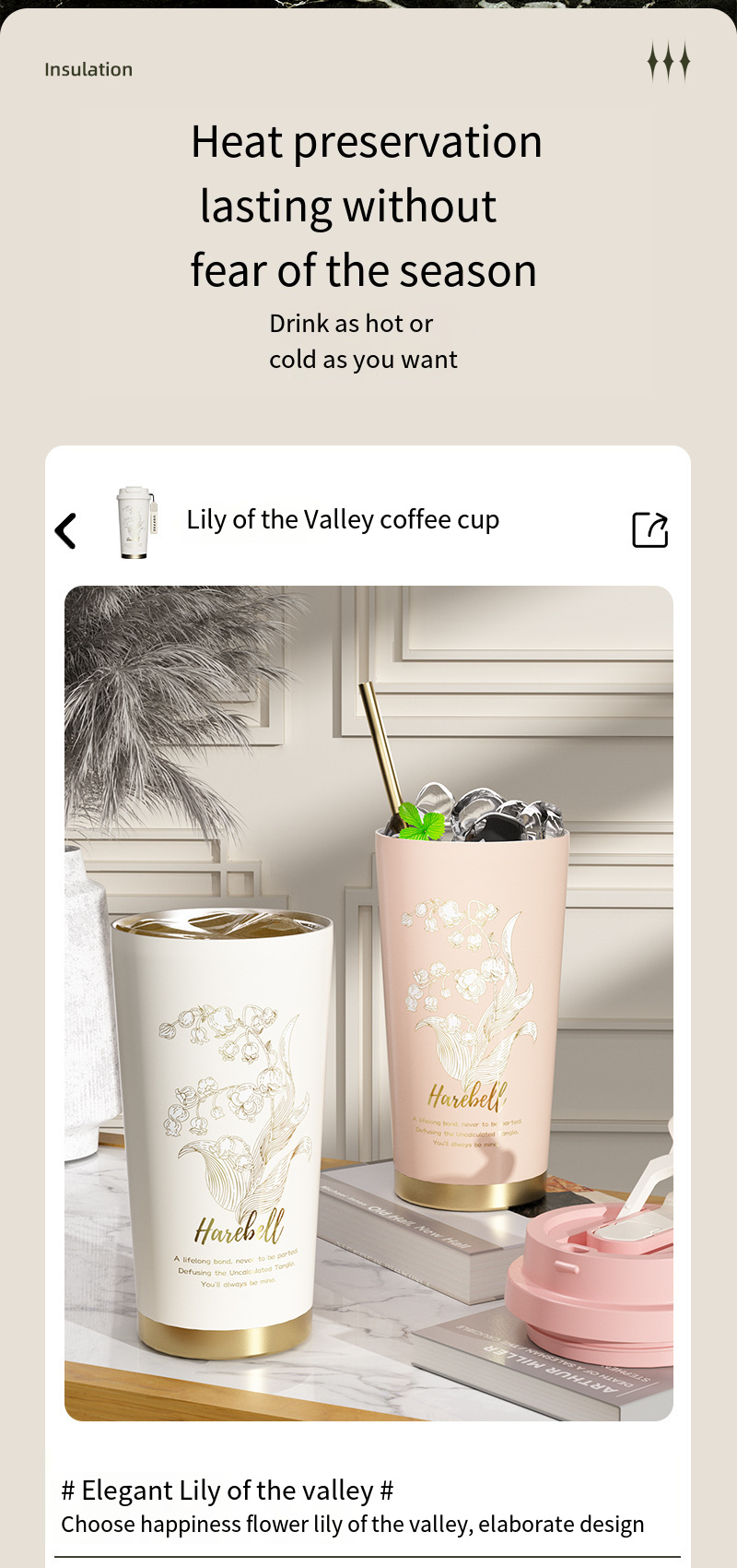 316 Stainless Steel 3-in-1 Insulated Coffee Cup detail image 6