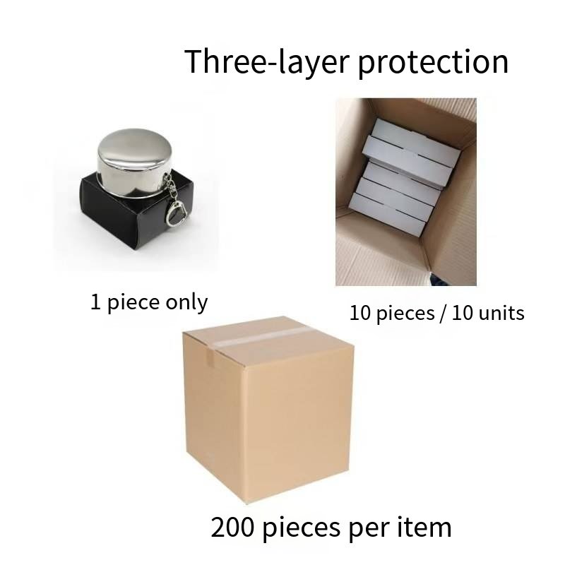 Collapsible Stainless Steel Travel Cup with Keychain detail image 2