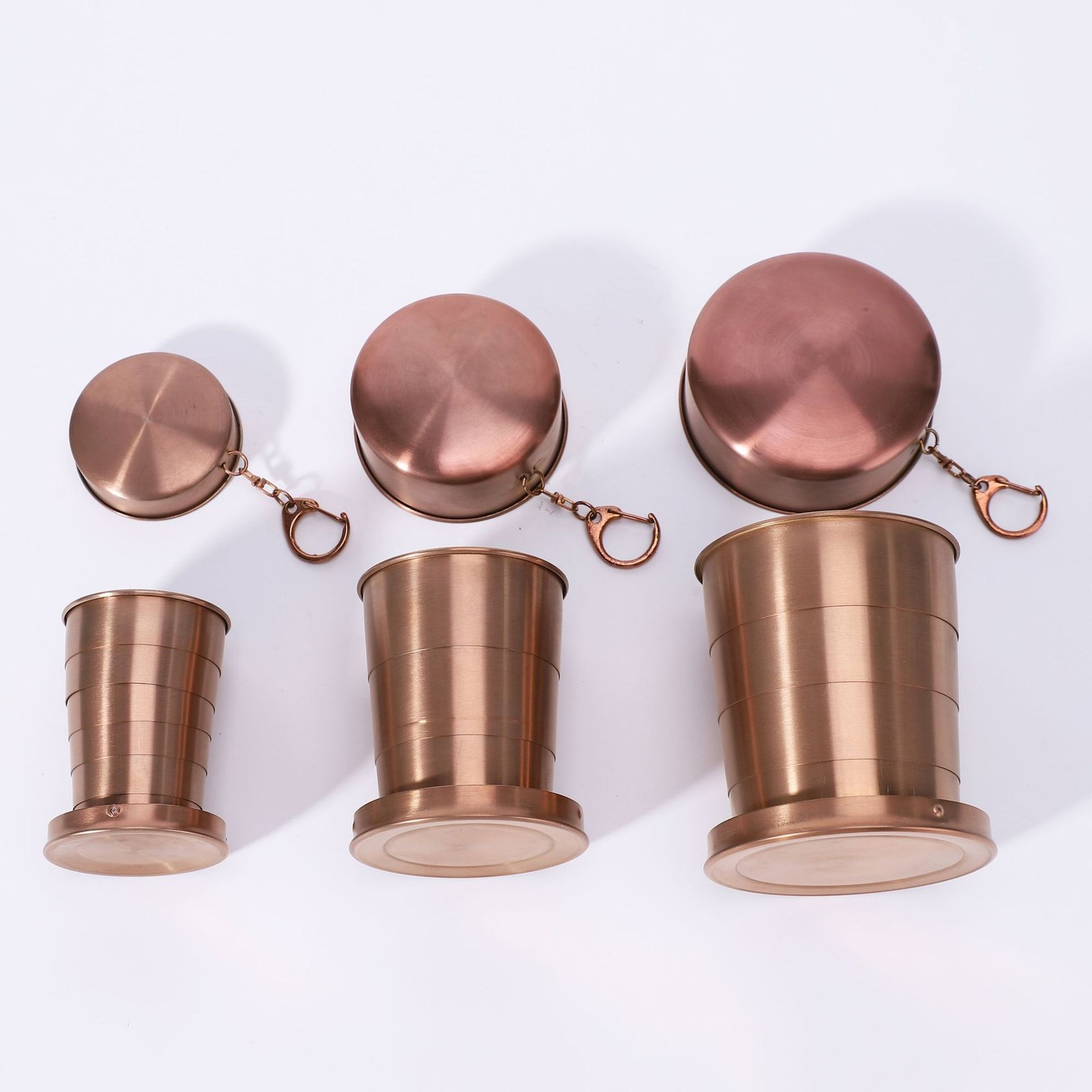 Collapsible Stainless Steel Travel Cup with Keychain main image 10