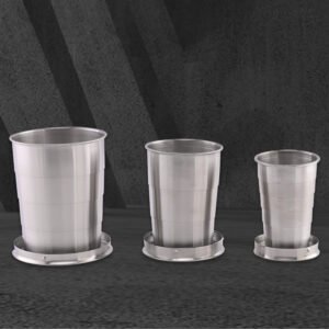 Collapsible Stainless Steel Travel Cup with Keychain main image 5