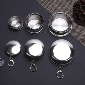 Collapsible Stainless Steel Travel Cup with Keychain main image 7