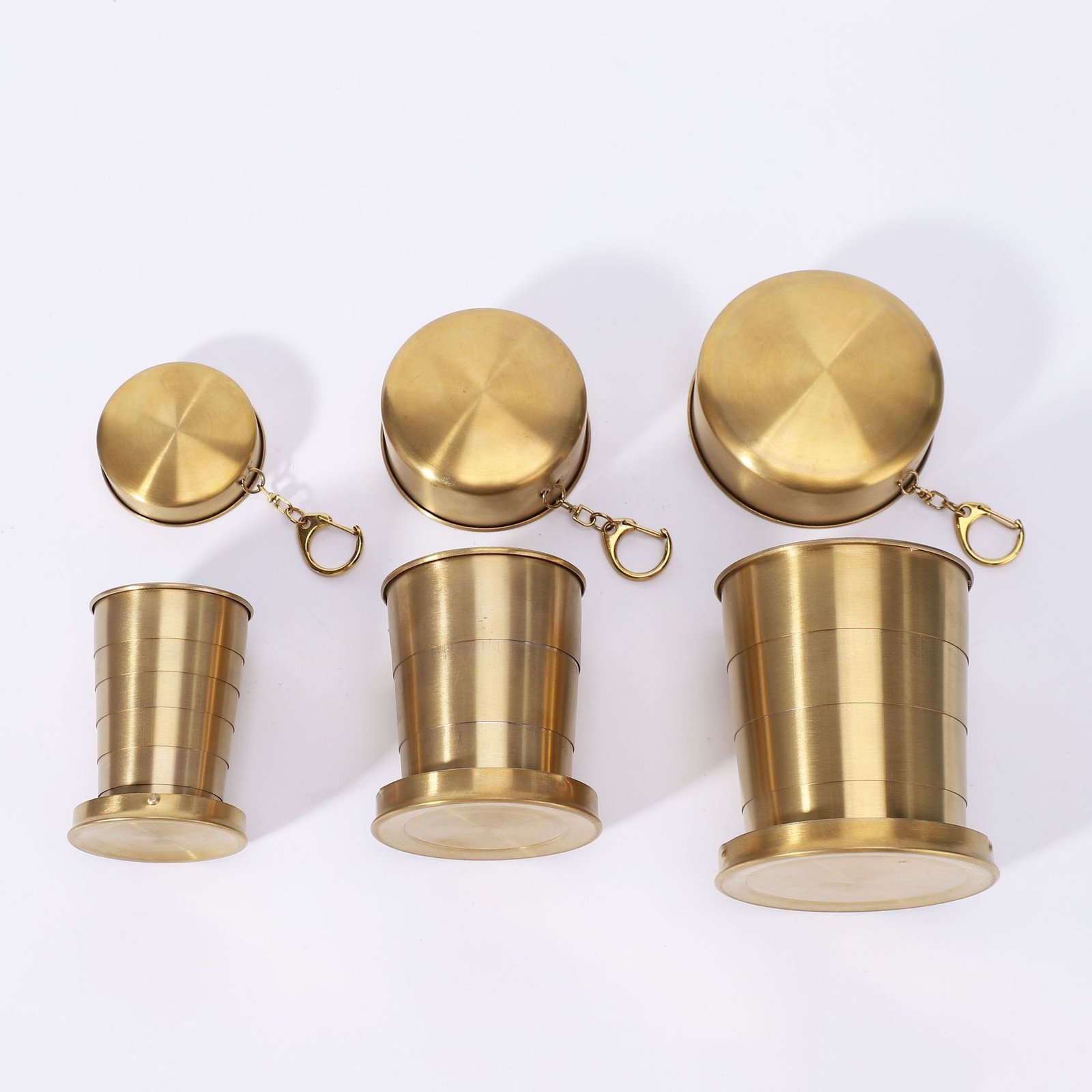 Collapsible Stainless Steel Travel Cup with Keychain main image 9