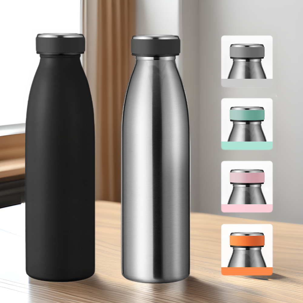 Stainless Steel Milk Bottle with Silicone Lid main image 2