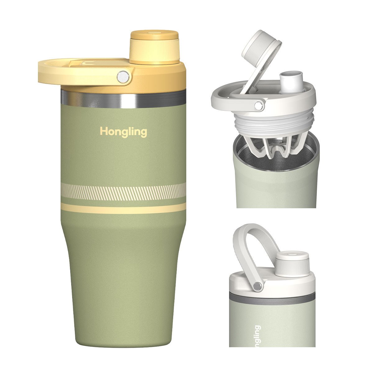 304 Stainless Steel Insulated Tumbler with Handle and Straw sku image 6