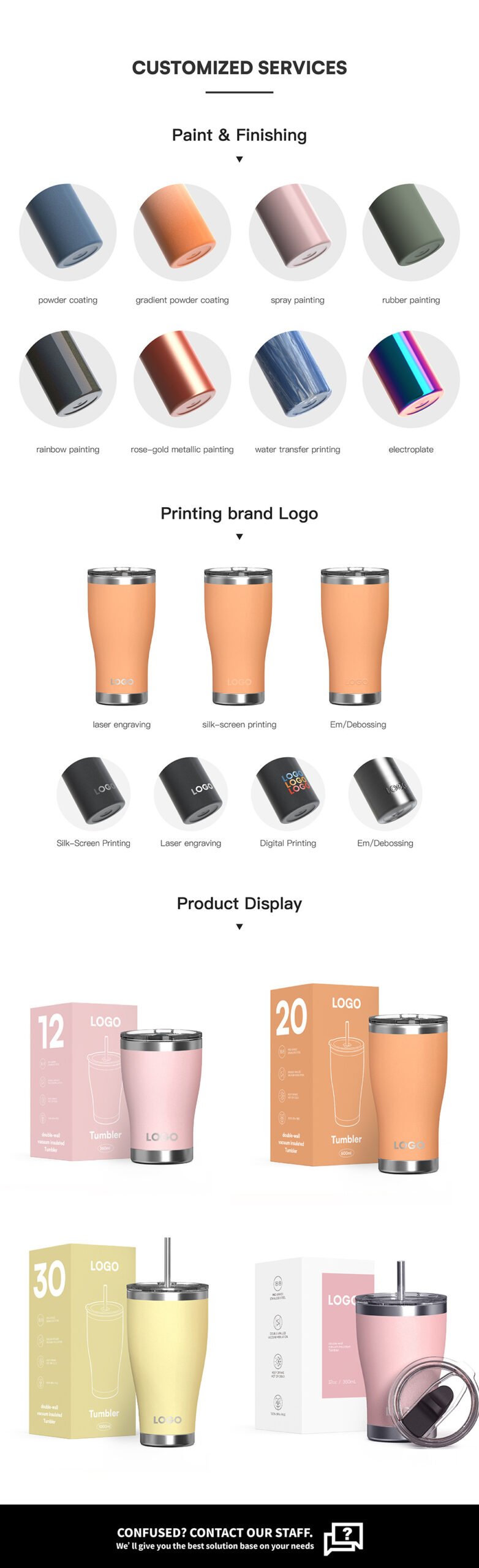 20oz 304 Stainless Steel Vacuum Travel Tumbler detail image 4