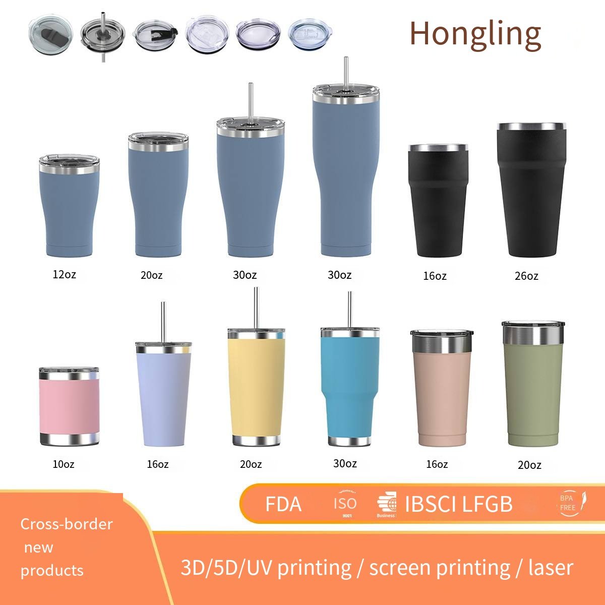20oz 304 Stainless Steel Vacuum Travel Tumbler main image 1