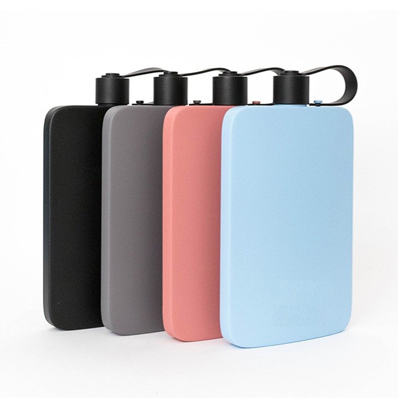 9oz 304 Stainless Steel Hip Flask with Carry Strap detail image 3