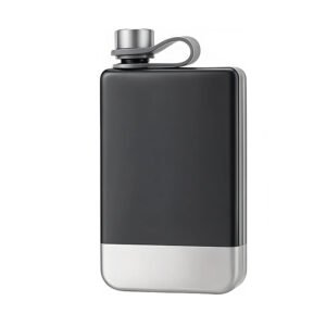 9oz 304 Stainless Steel Hip Flask with Carry Strap main image 5
