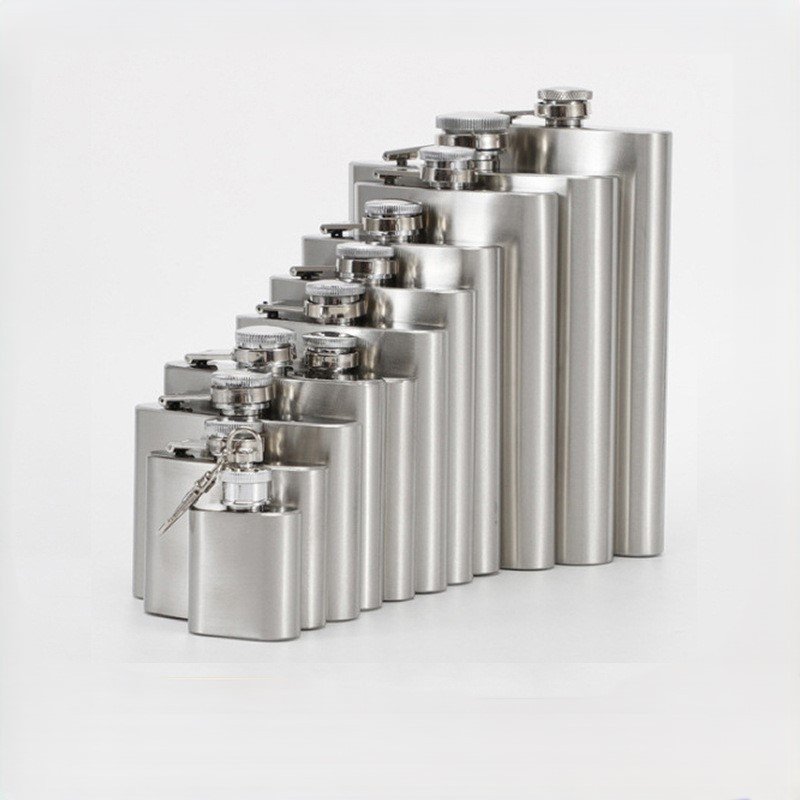 Stainless Steel Hip Flask in Multiple Sizes main image 1