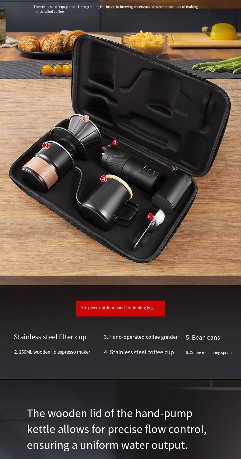 Portable 6-Piece Pour-Over Coffee Set detail image 3