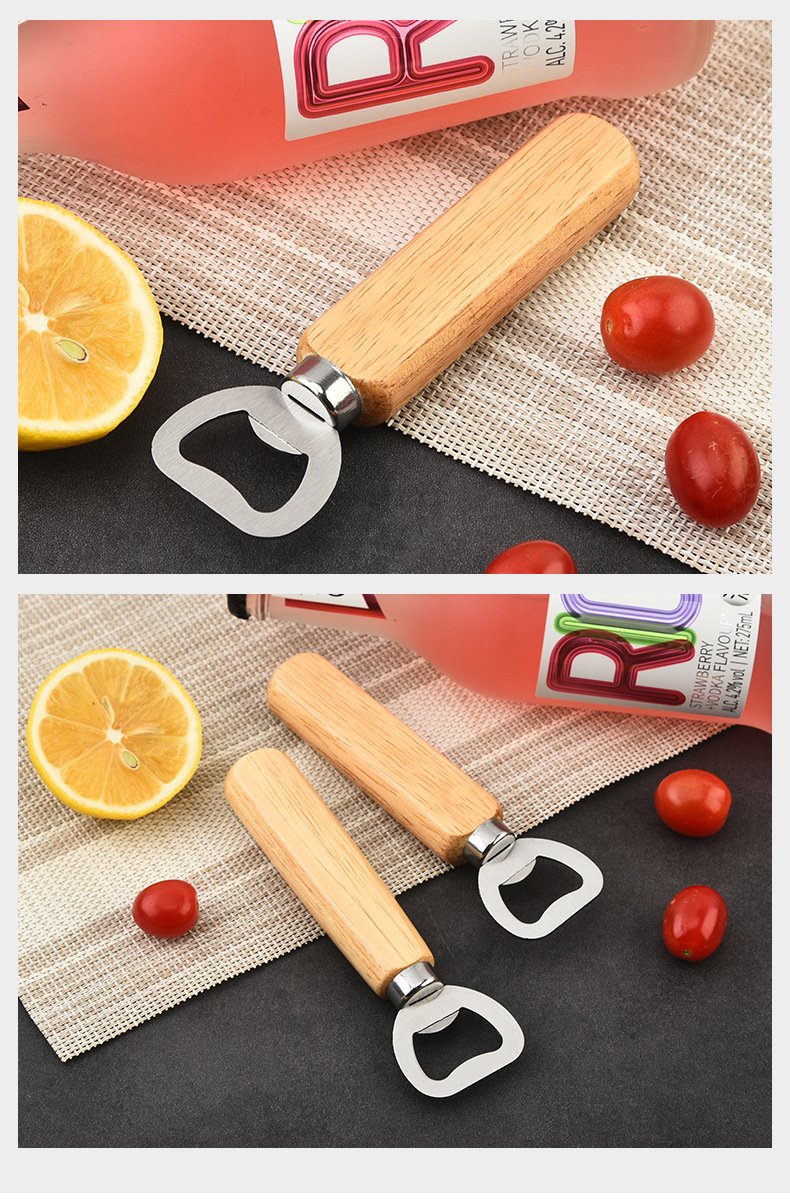 Wooden Handle Stainless Steel Beer Bottle Opener detail image 9