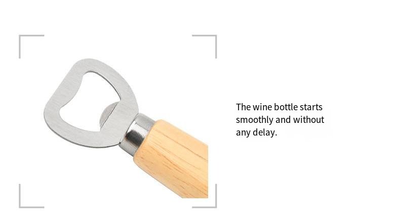 Wooden Handle Stainless Steel Beer Bottle Opener detail image 6