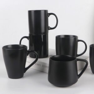 Nordic Matte Black Ceramic Mug main image 2