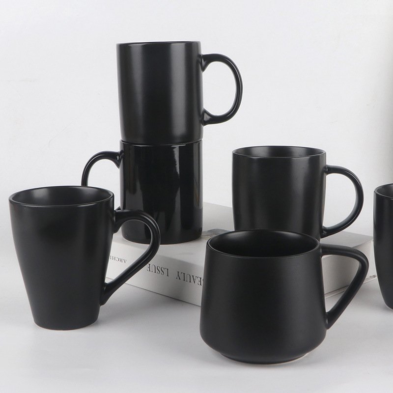 Nordic Matte Black Ceramic Mug main image 2