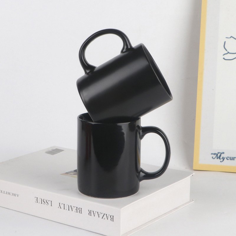 Nordic Matte Black Ceramic Mug main image 3