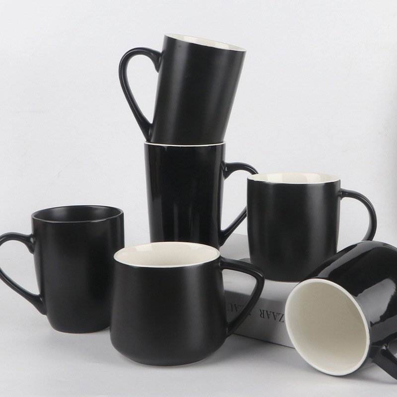 Nordic Matte Black Ceramic Mug main image 4