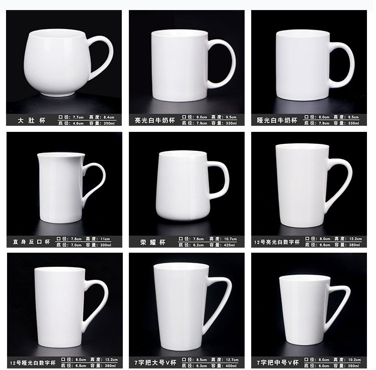 Minimalist White Ceramic Mug detail image 3
