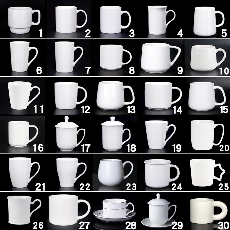 Minimalist White Ceramic Mug main image 1