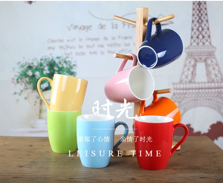 Korean-Style Candy Color Ceramic Mug detail image 2