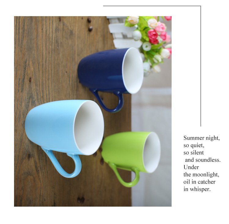 Korean-Style Candy Color Ceramic Mug detail image 3