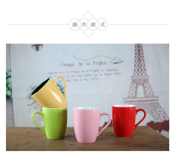 Korean-Style Candy Color Ceramic Mug detail image 6
