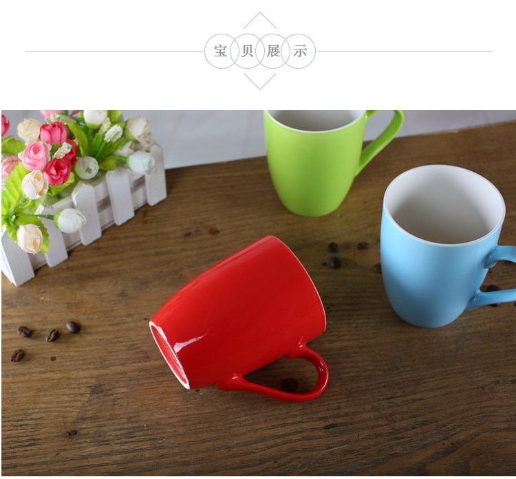 Korean-Style Candy Color Ceramic Mug detail image 7