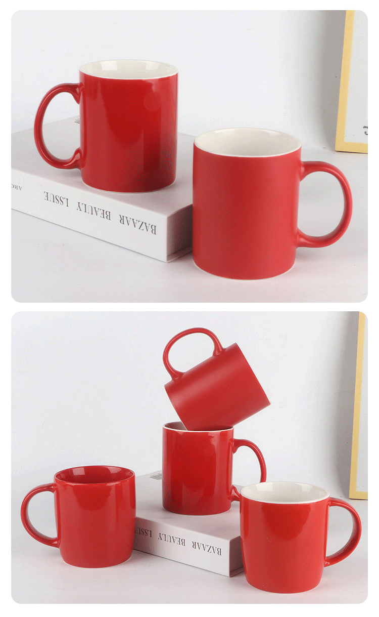 Festive Red Ceramic Mug detail image 4