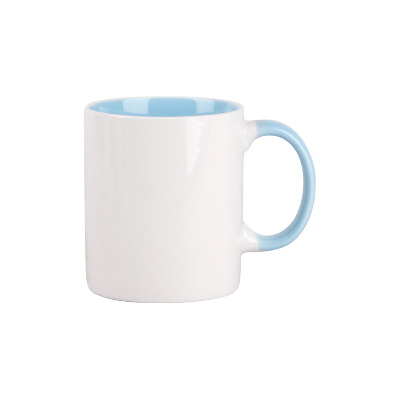 Two-Tone Ceramic Mug with Colored Interior and Handle main image 5