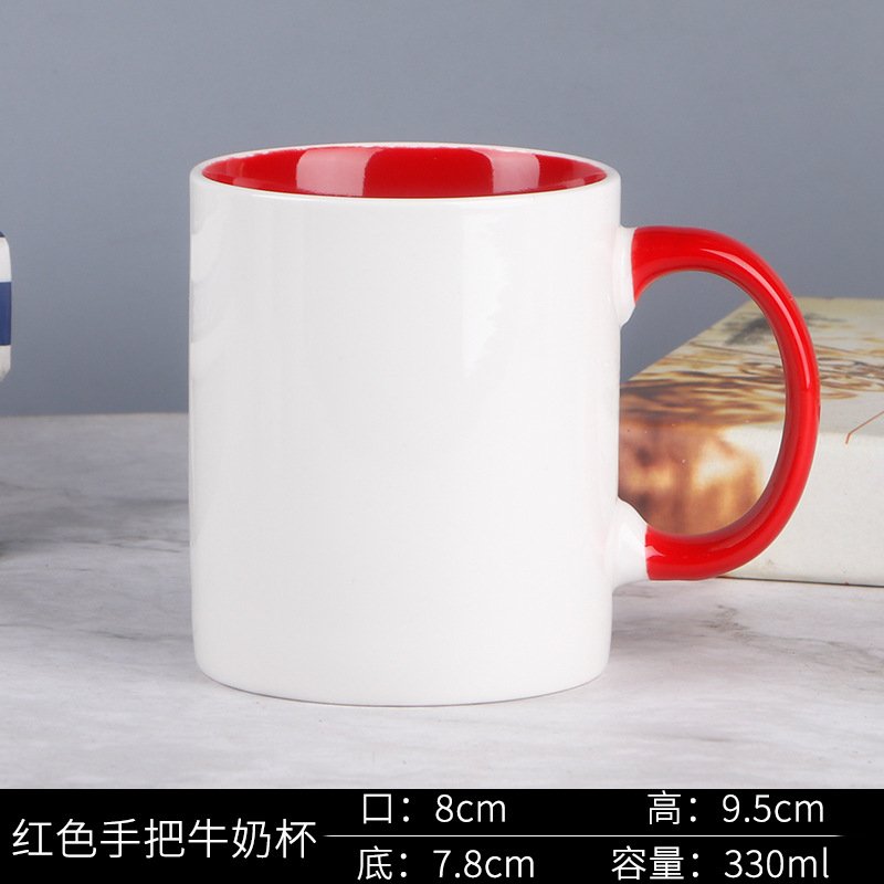 Two-Tone Ceramic Mug with Colored Interior and Handle sku image 16