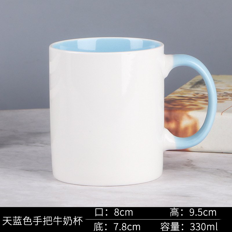 Two-Tone Ceramic Mug with Colored Interior and Handle sku image 20
