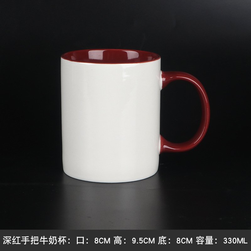 Two-Tone Ceramic Mug with Colored Interior and Handle sku image 26