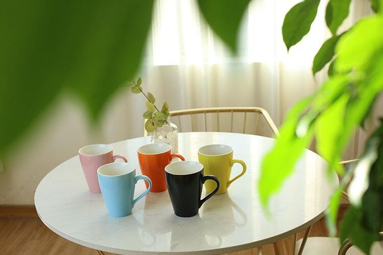 Korean-Style Candy Color Melon-Shaped Ceramic Mug detail image 5