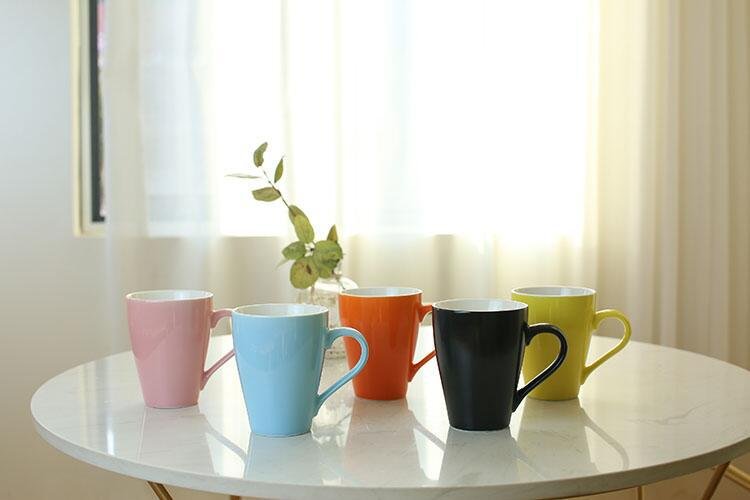 Korean-Style Candy Color Melon-Shaped Ceramic Mug detail image 6