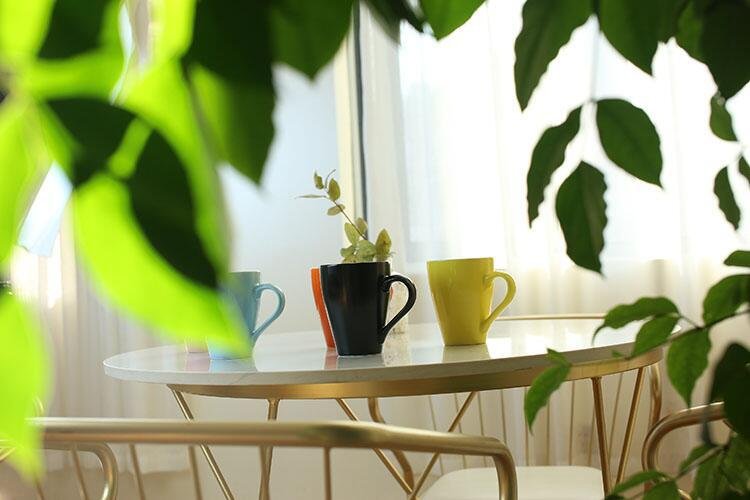 Korean-Style Candy Color Melon-Shaped Ceramic Mug detail image 7