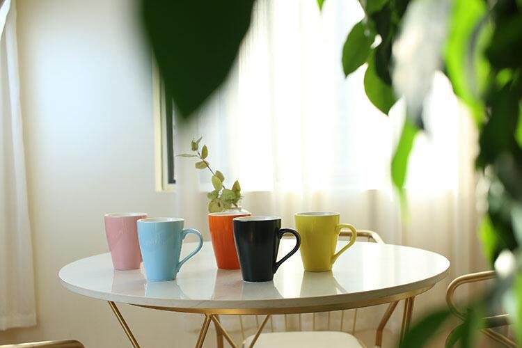 Korean-Style Candy Color Melon-Shaped Ceramic Mug detail image 8