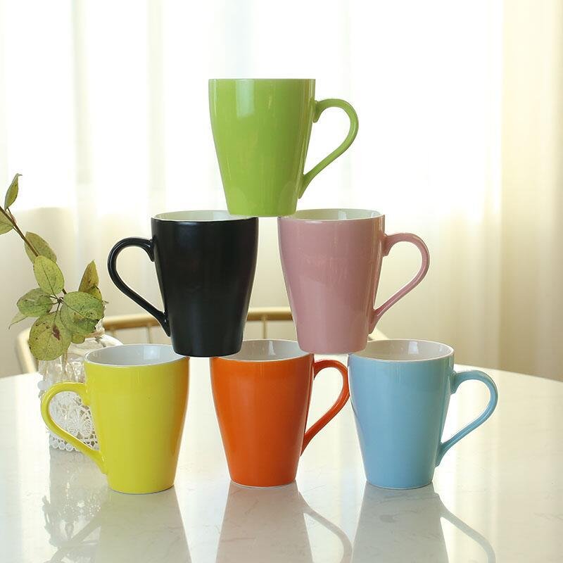 Korean-Style Candy Color Melon-Shaped Ceramic Mug main image 1