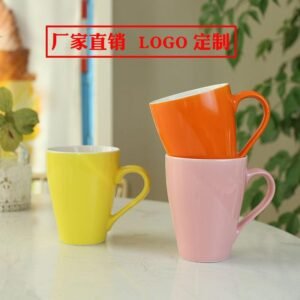 Korean-Style Candy Color Melon-Shaped Ceramic Mug main image 2