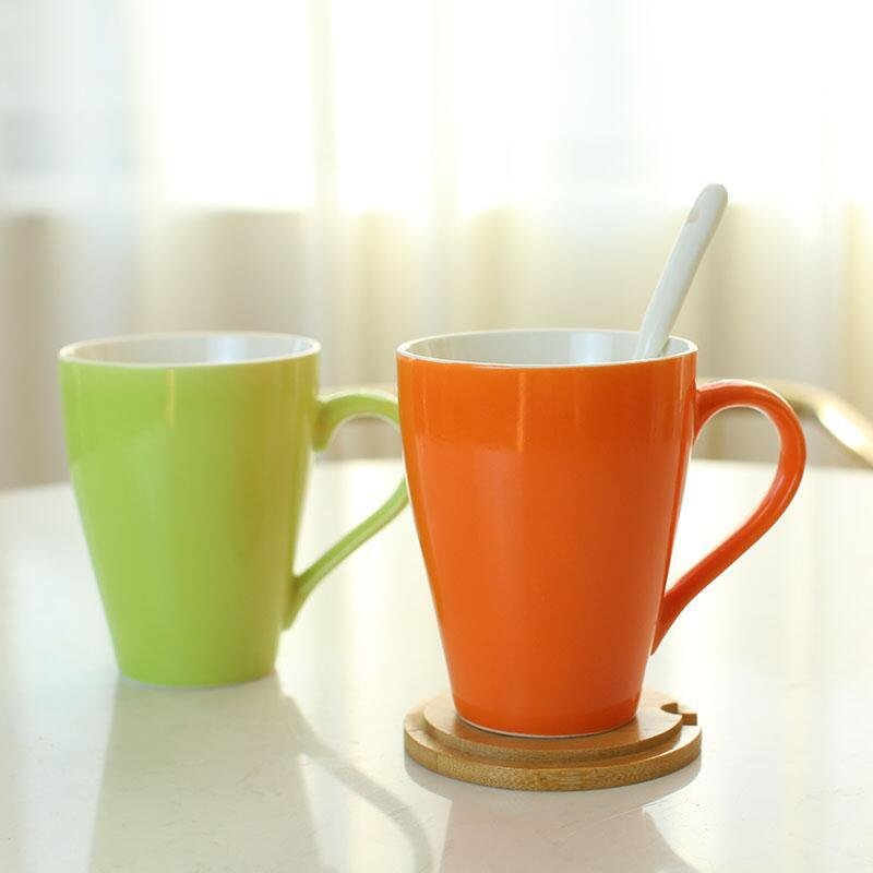 Korean-Style Candy Color Melon-Shaped Ceramic Mug main image 4