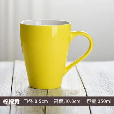 Korean-Style Candy Color Melon-Shaped Ceramic Mug sku image 2