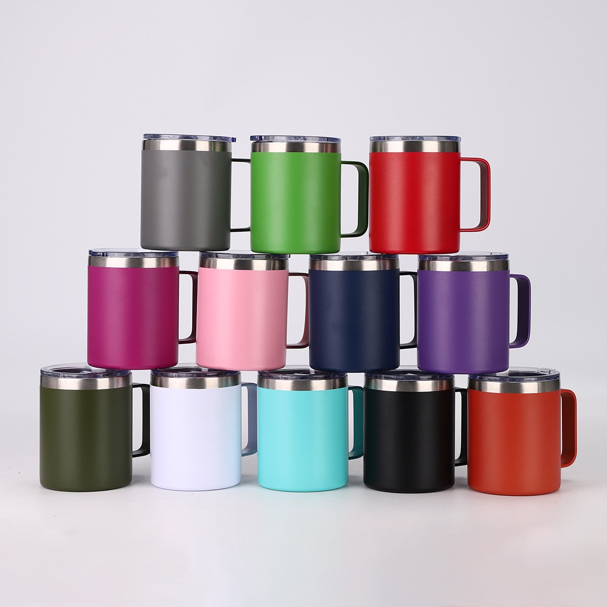 12oz/14oz 304 Stainless Steel Insulated Mug with Handle and Lid detail image 24