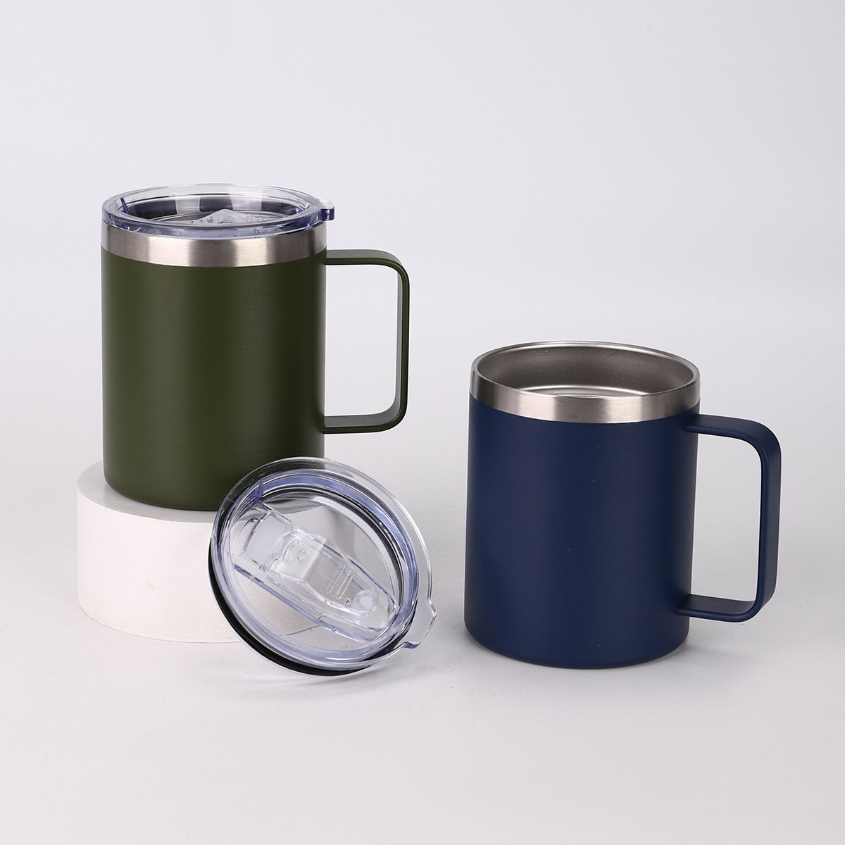 12oz/14oz 304 Stainless Steel Insulated Mug with Handle and Lid detail image 28