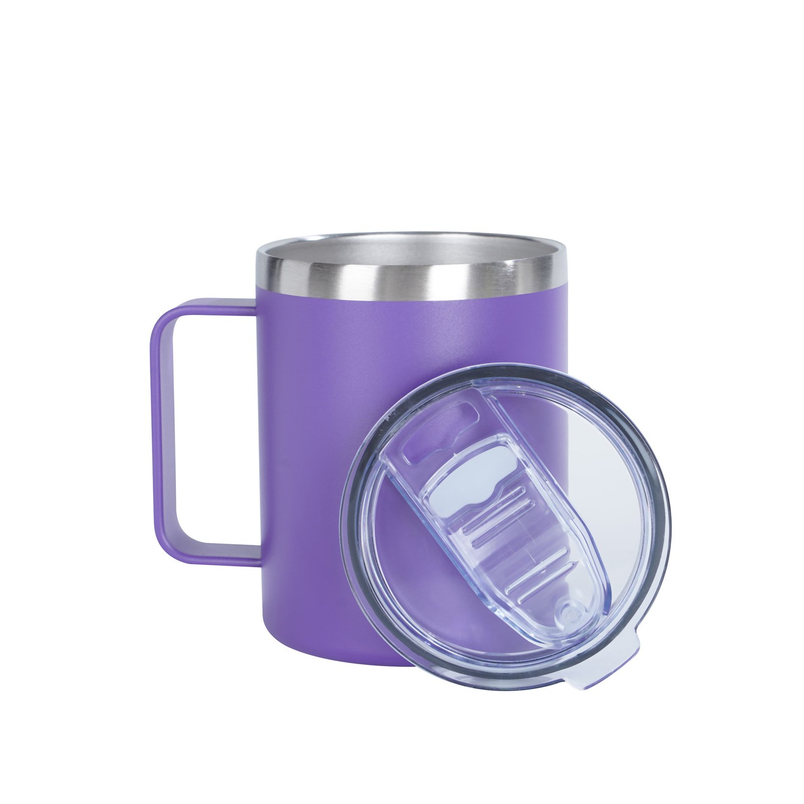 12oz/14oz 304 Stainless Steel Insulated Mug with Handle and Lid main image 2