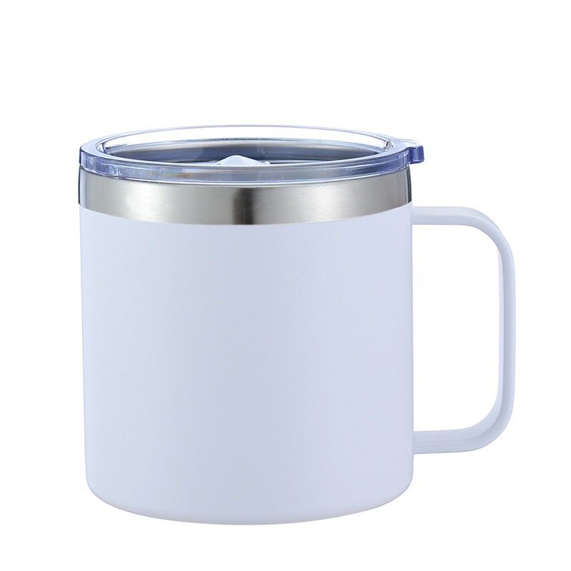 12oz/14oz 304 Stainless Steel Insulated Mug with Handle and Lid main image 9