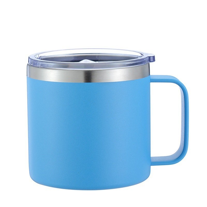 12oz/14oz 304 Stainless Steel Insulated Mug with Handle and Lid sku image 20