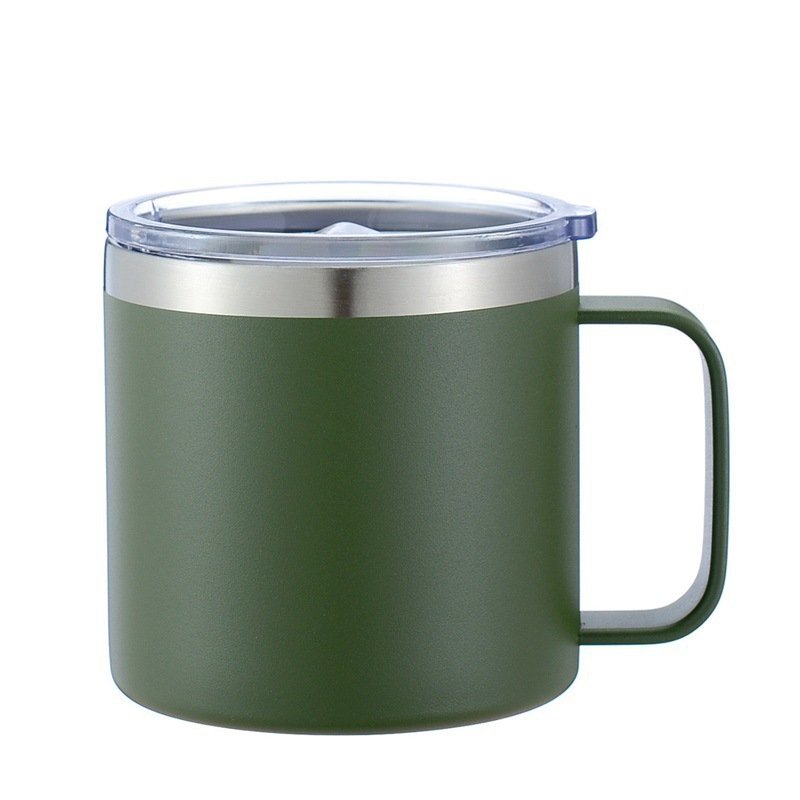 12oz/14oz 304 Stainless Steel Insulated Mug with Handle and Lid sku image 21